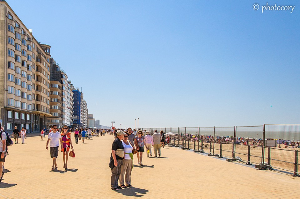 The large esplanade in Oostende