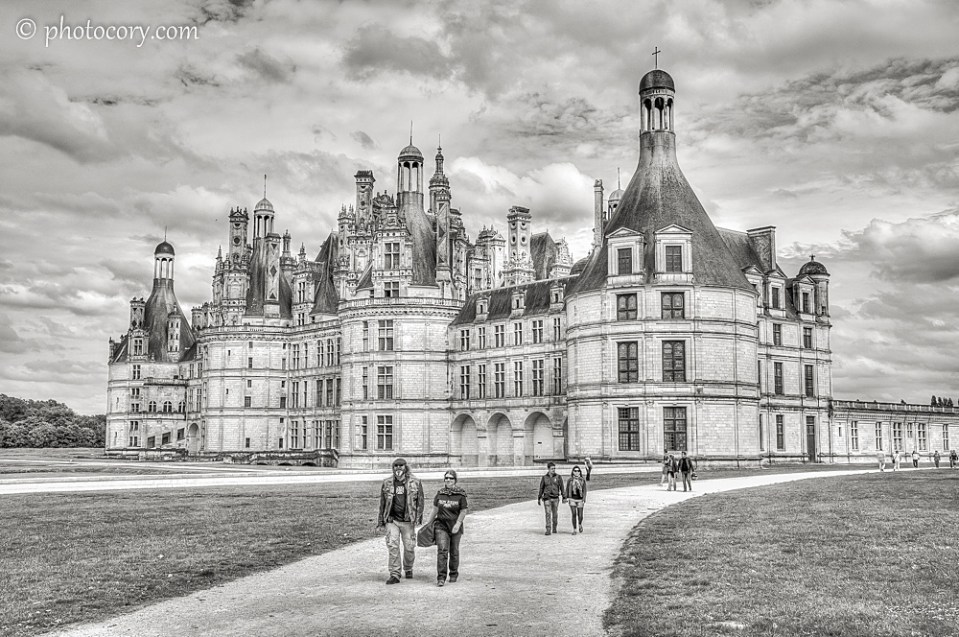 B&W HDR Château de Chambord
