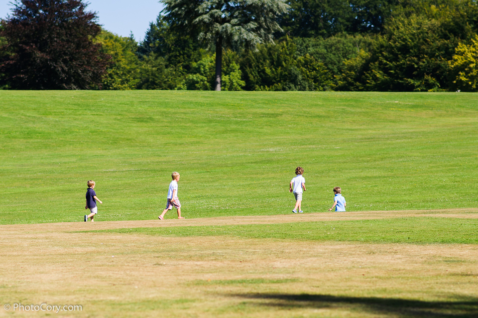 children running on grass, La hulpe, Belgium