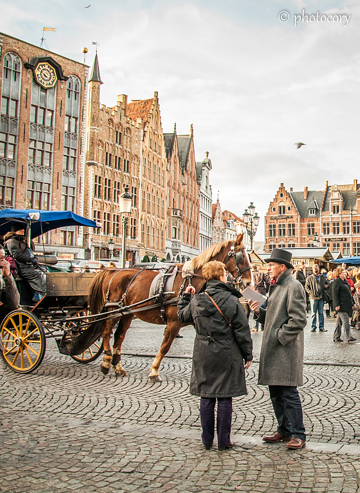 horse and carriage in Central Market