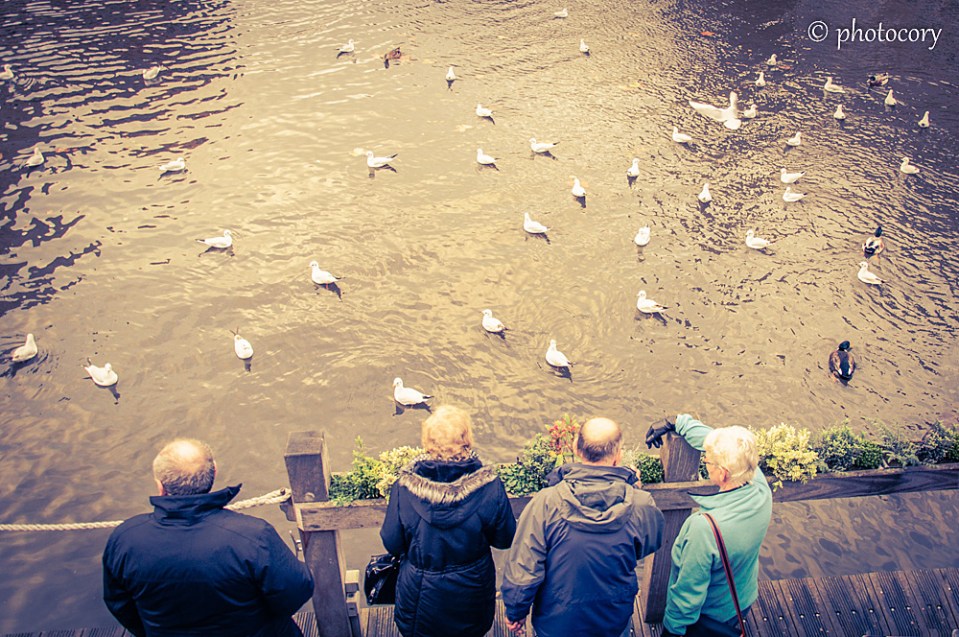 People waiting in line for a boat trip