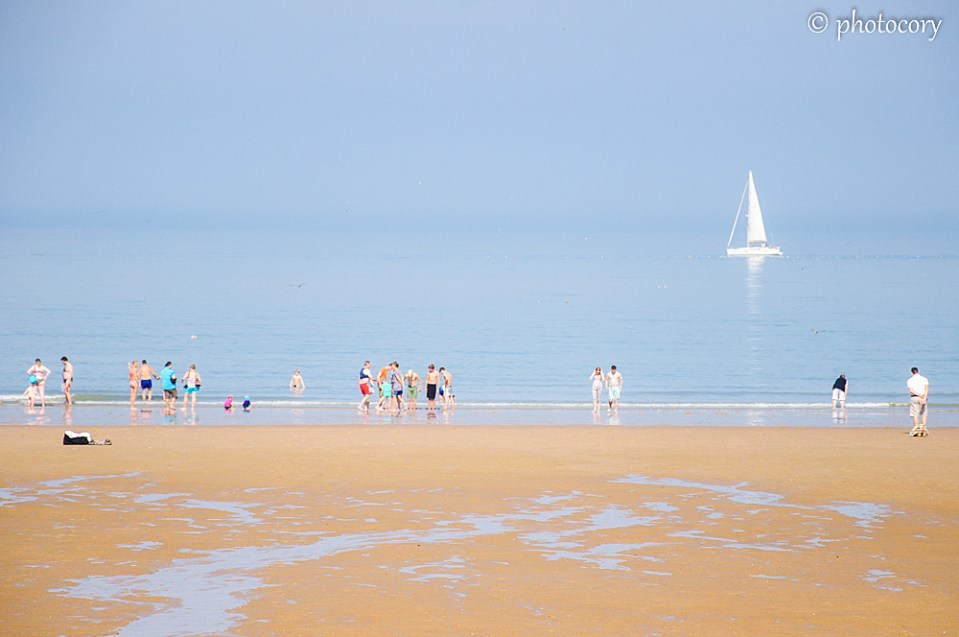 The wide beach with fine-sand