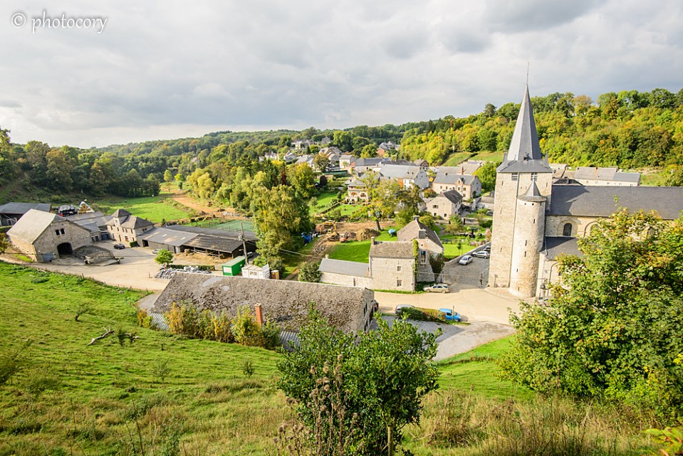 The Celles village, View from the hill