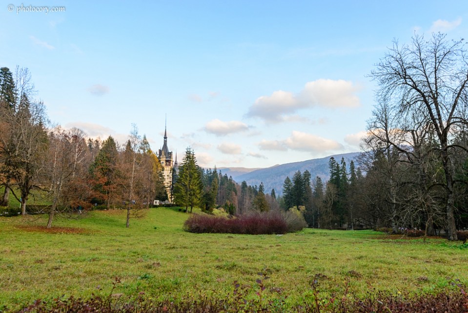Beautiful nature surrounding the Peles Castle