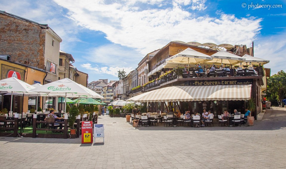 The Old Center in Targoviste, with many pubs, restaurants and shops