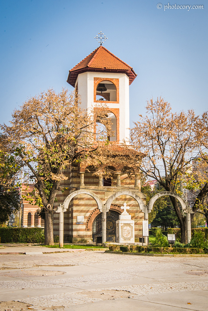 The bell tower of the church