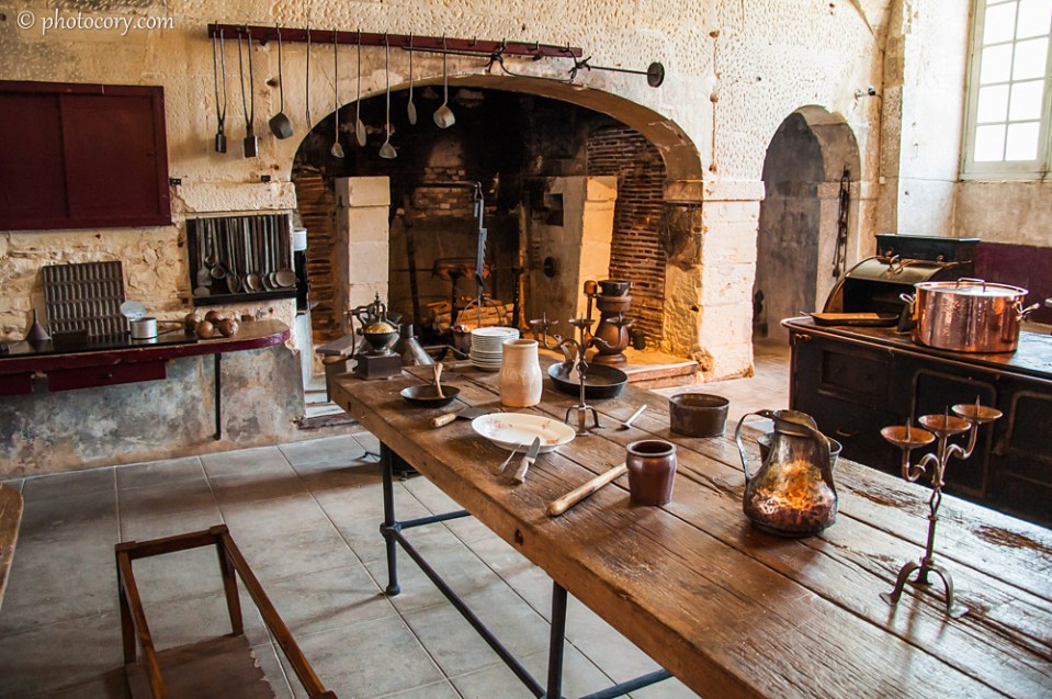 The kitchen of Valencay Castle