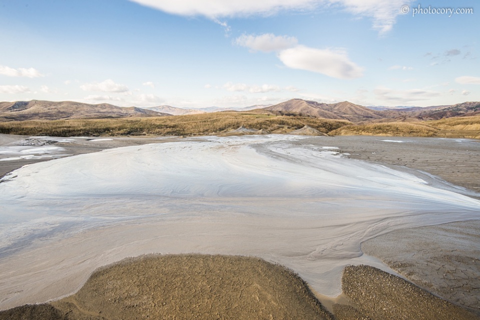 That is not a lake. It's mud coming from underground!