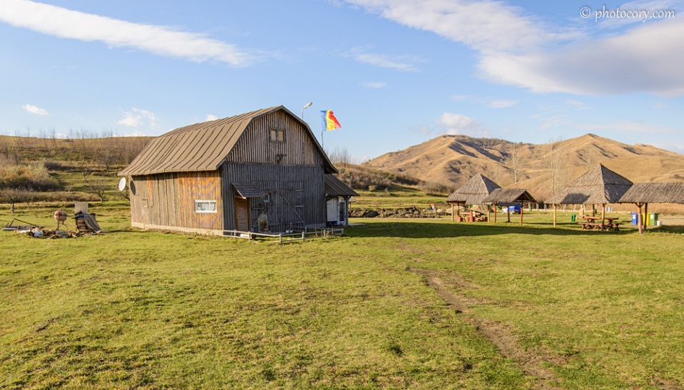A cottage next to the parking space