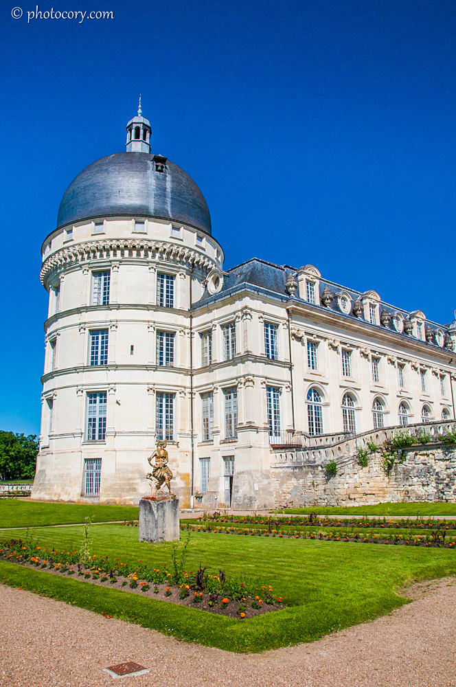 One of the round towers of Valencay Castle