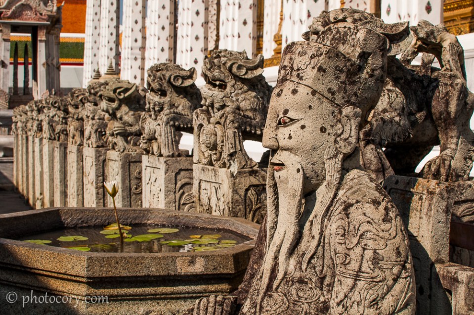Stone sculptures in Wat Arun complex