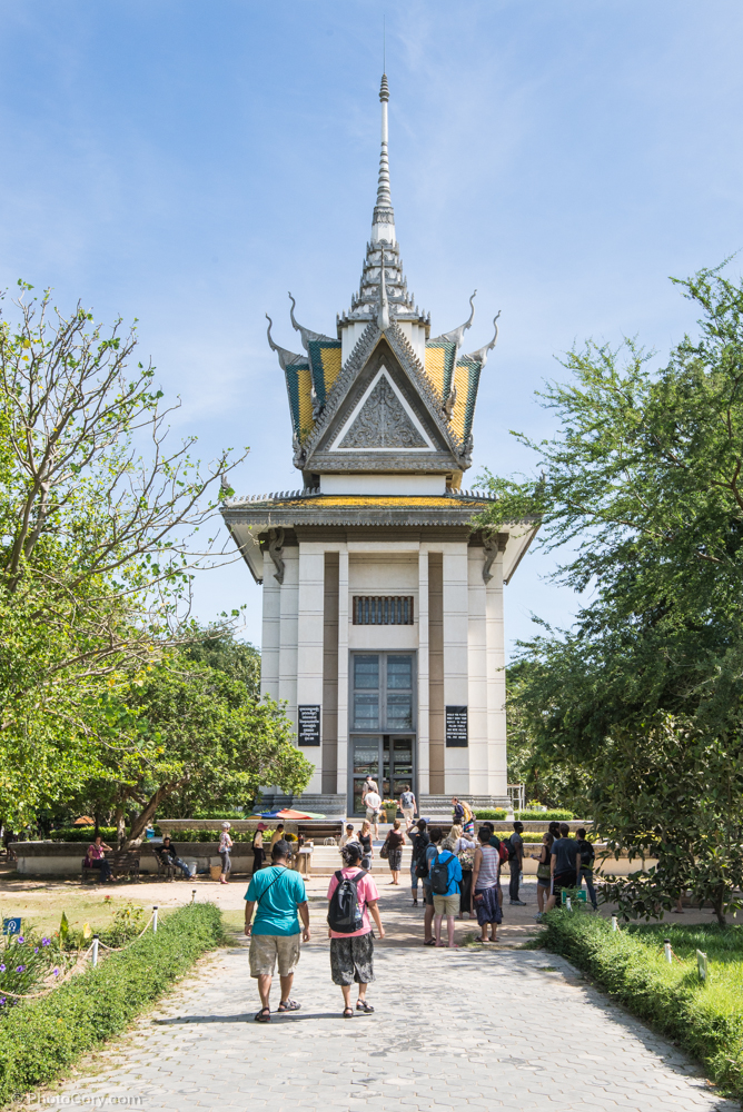 The Memorial Stupa at the Killing Fields, erected in 1988