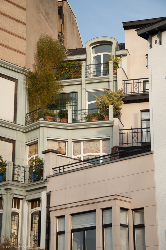 brussels architecture layered houses