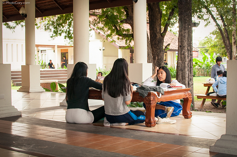 girls studying chiang mai