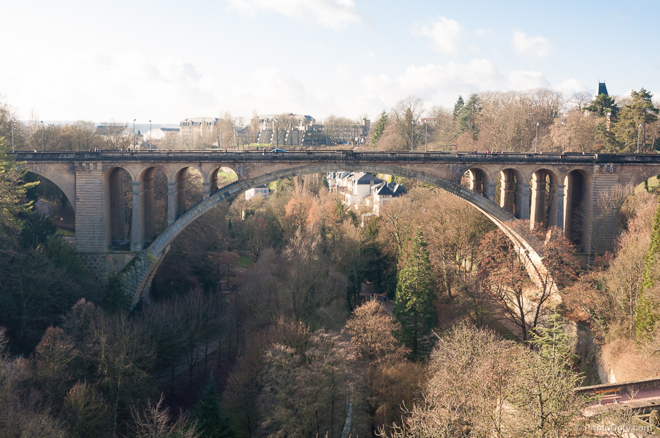 The adolphe bridge in Luxembourg