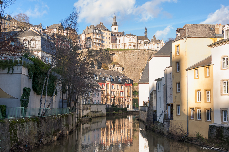 view from low city in Luxembourg
