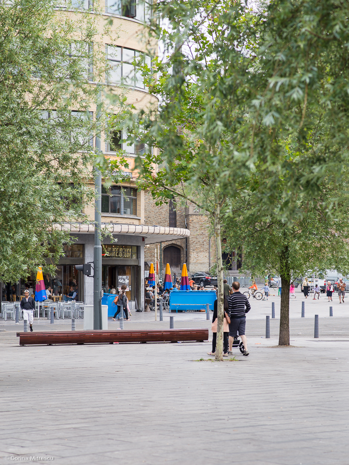 place Flagey and cafe belga