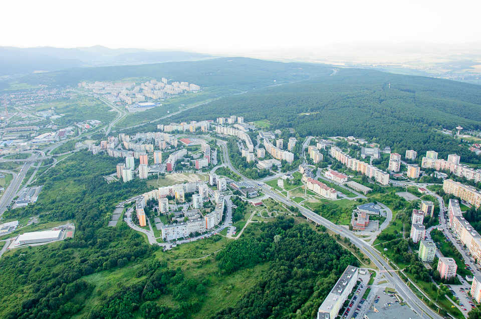 kosice seen from balloon