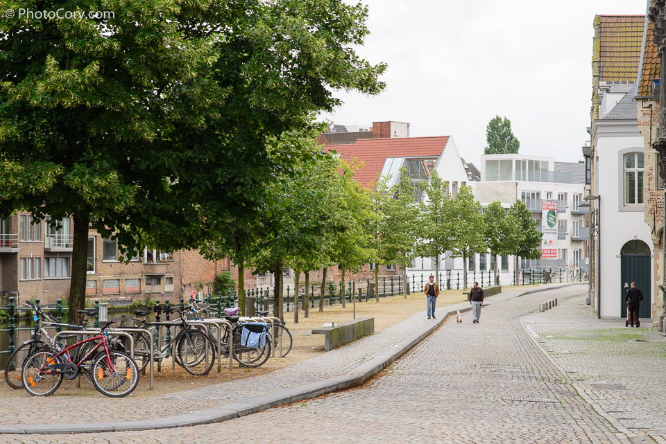 street in Mechelen Bikes