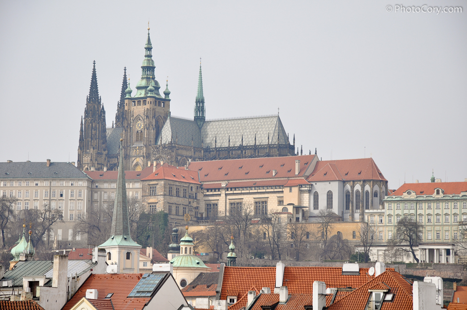 the cathedral of St Vitus in Prague castle