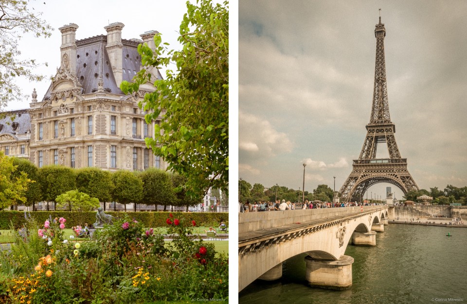 louvre and eiffel tower