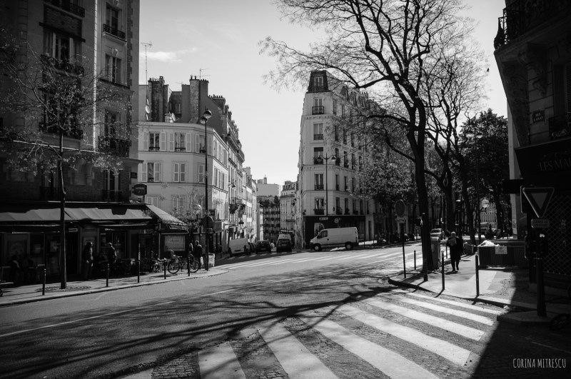 street in montmartre, paris, capital of france