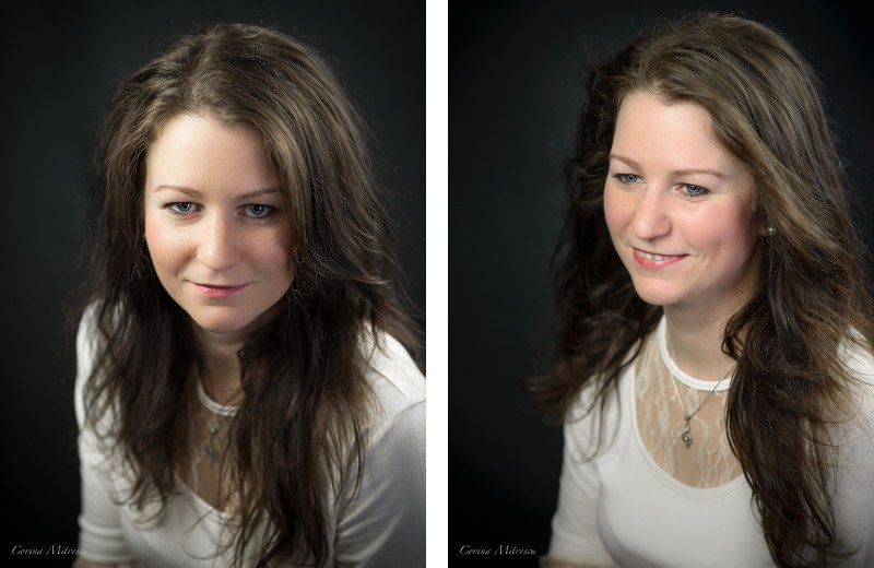 white blouse studio portrait headshot