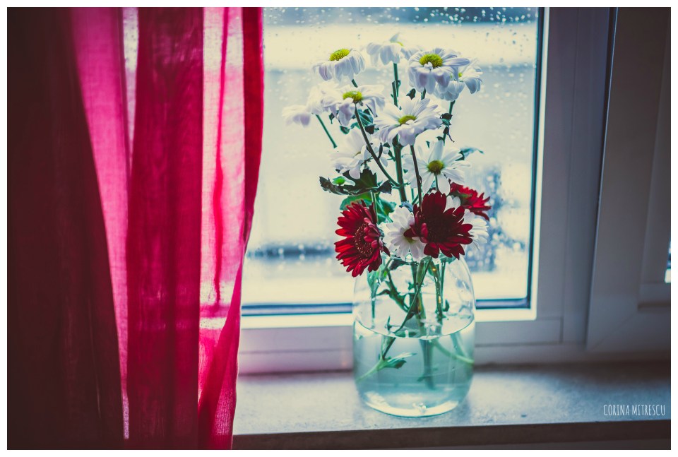 jar with flowers