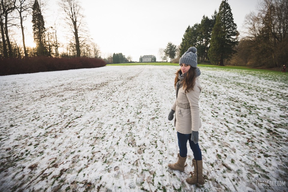 la hulpe with snow