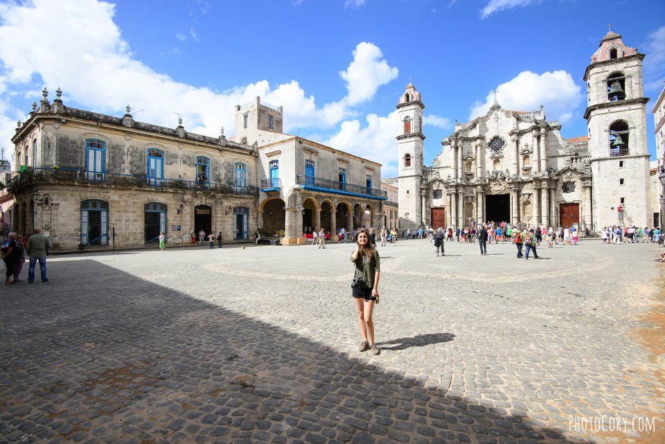 in plaza de la catedral habana
