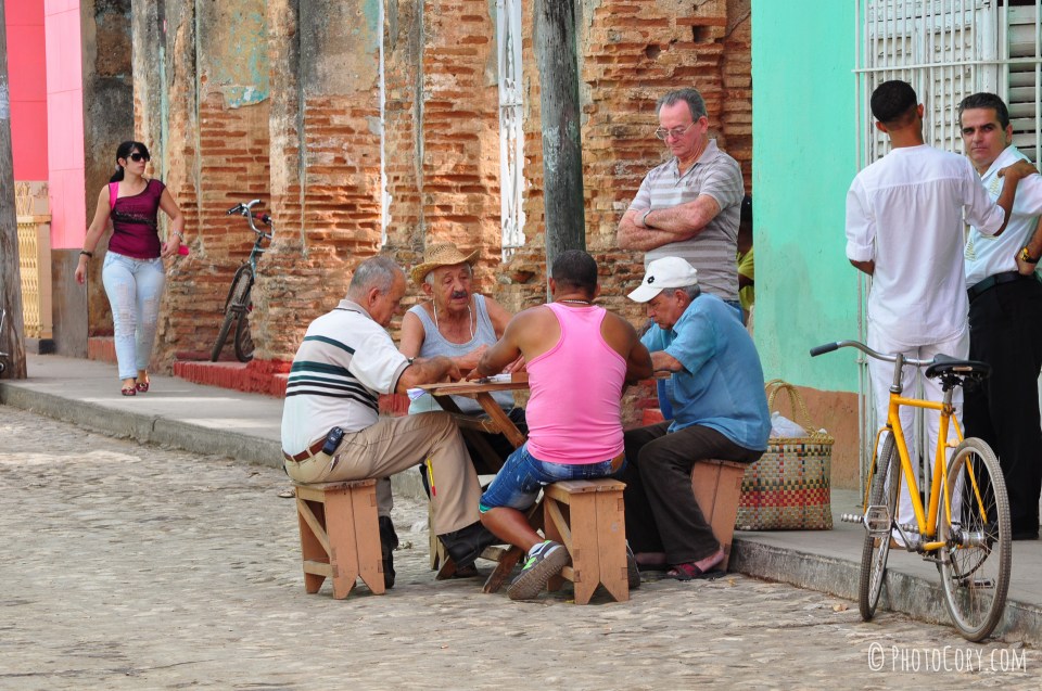 men playing dominoes in cuba