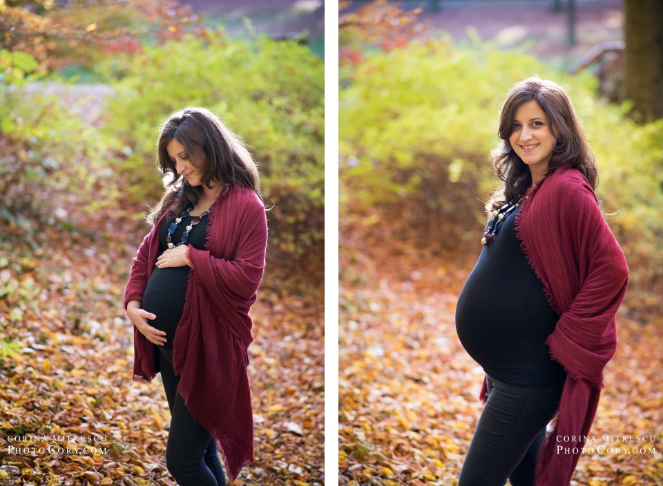 autumn pregnancy photography