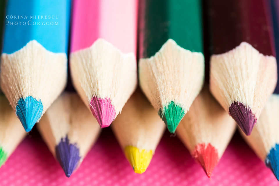 macro pencils colored